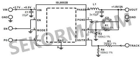 图4 isl8002b典型应用电路