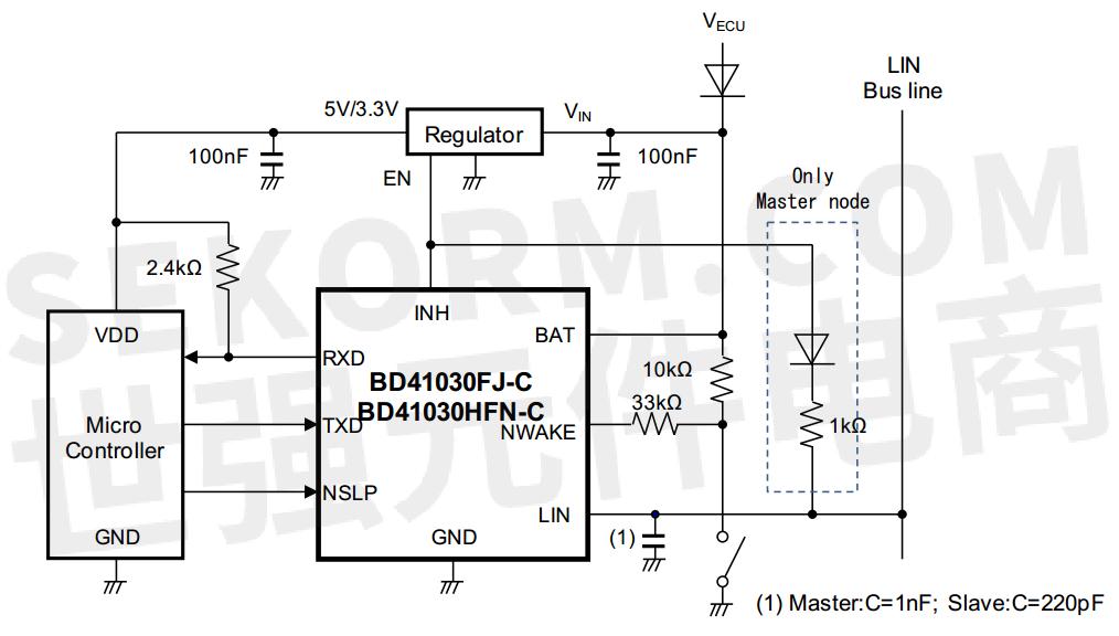 2a协议标准 ·通过aec-q100认证 ·lin引脚最大可承受电压范围从-27v